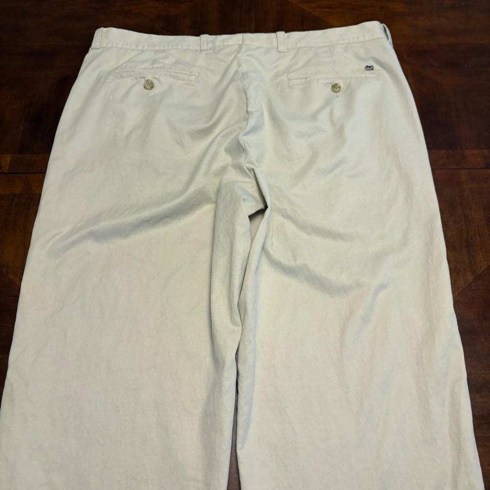 Tommy Bahama Chino Pants Mens 40 Beige Tencel Blend Flat Front Stretch Casual